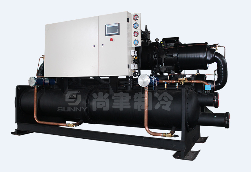 Water cooled screw single compressor two-stage chiller (-45℃)